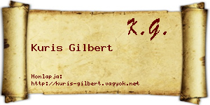 Kuris Gilbert névjegykártya